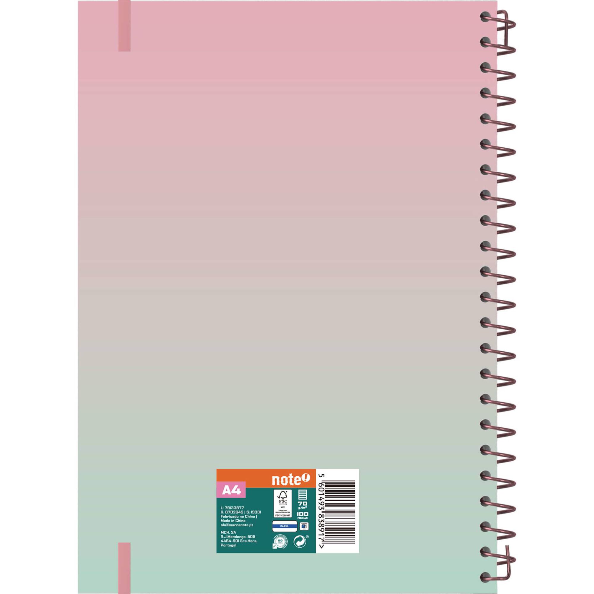 Caderno A4 Polipropileno Iris 100 Folhas (v&aacute;rias cores) Note!