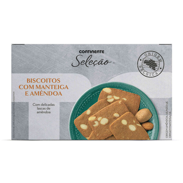 Biscoitos de Manteiga e Amêndoa Continente Seleção