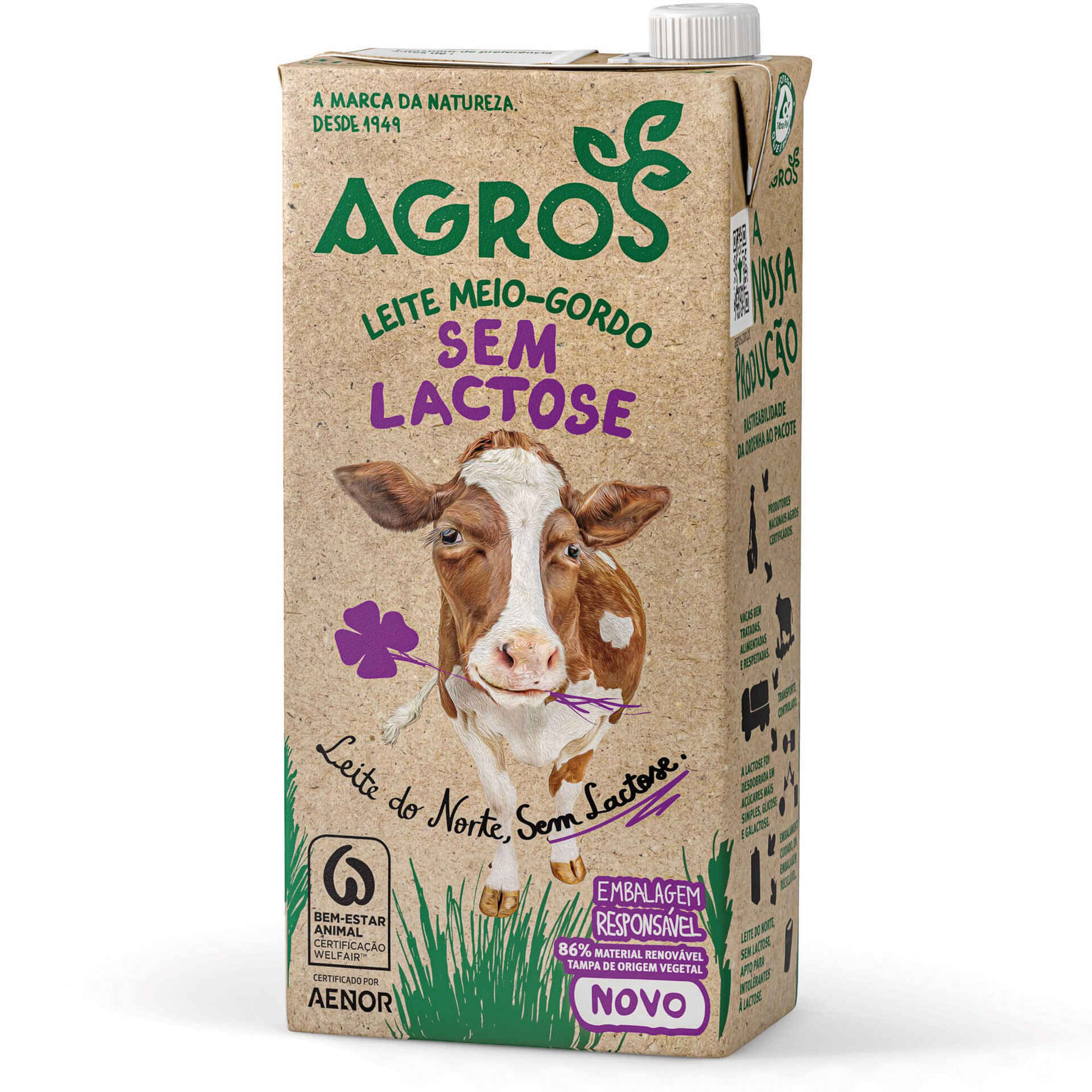 Leite UHT Meio Gordo sem Lactose