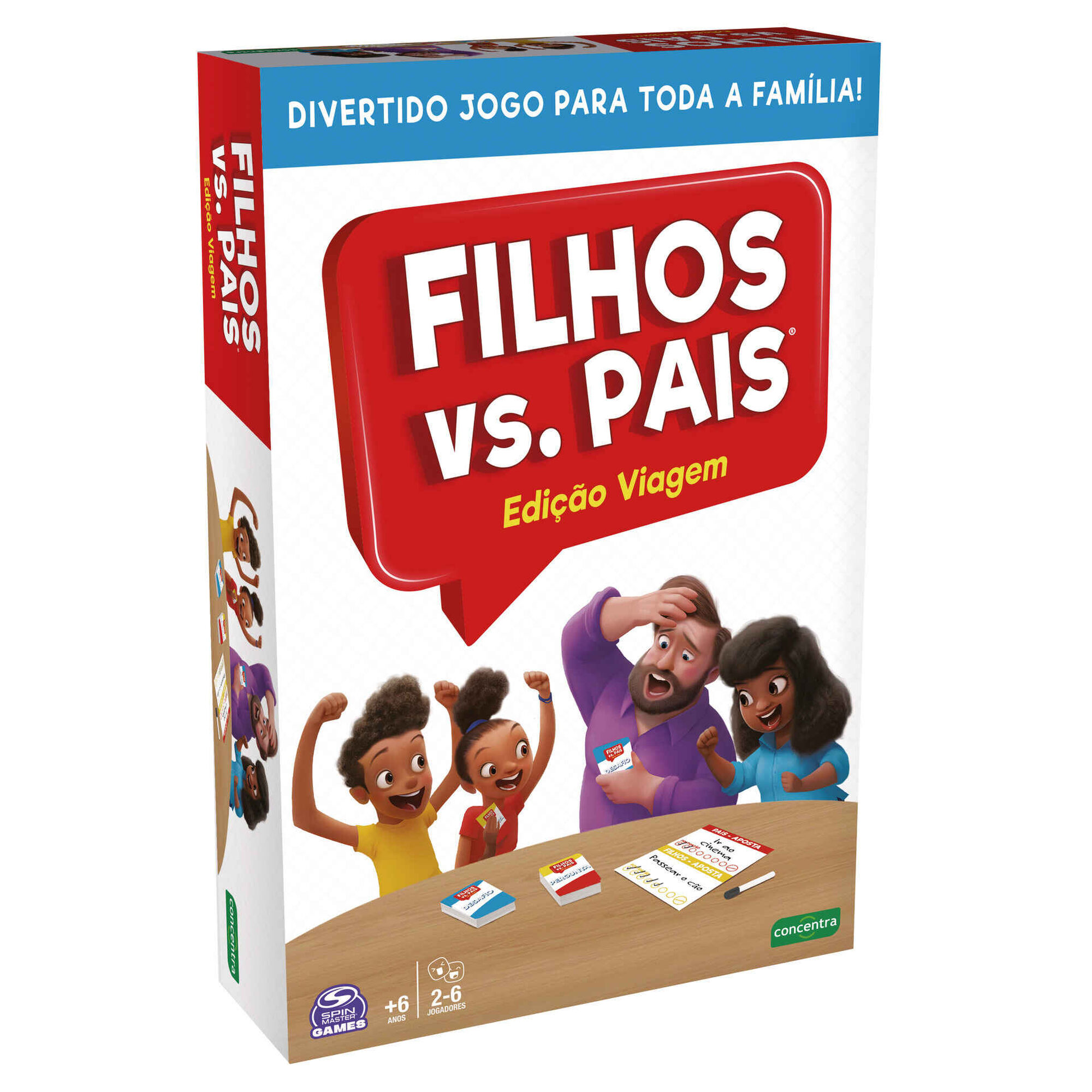 Concentra - Jogo Filhos vs. Pais (Formato Viagem)