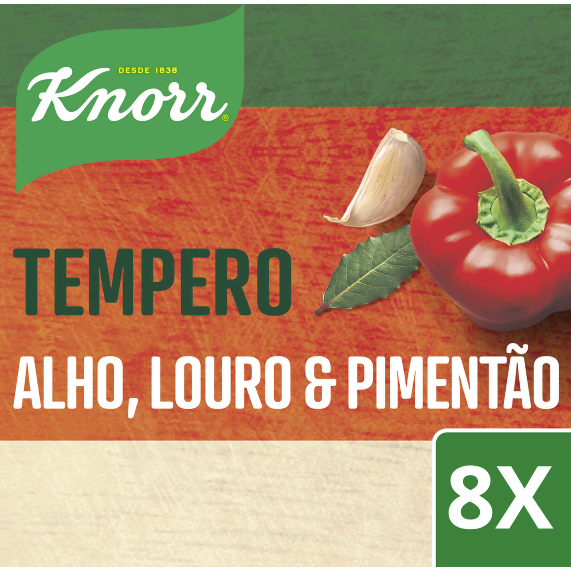 Tempero de Alho, Piment&atilde;o e Louro Cubos Knorr