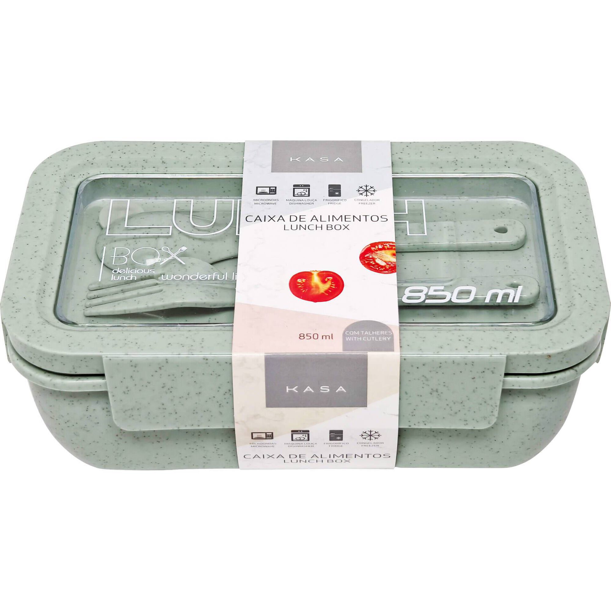 Caixa de Alimentos 850ml Verde Kasa