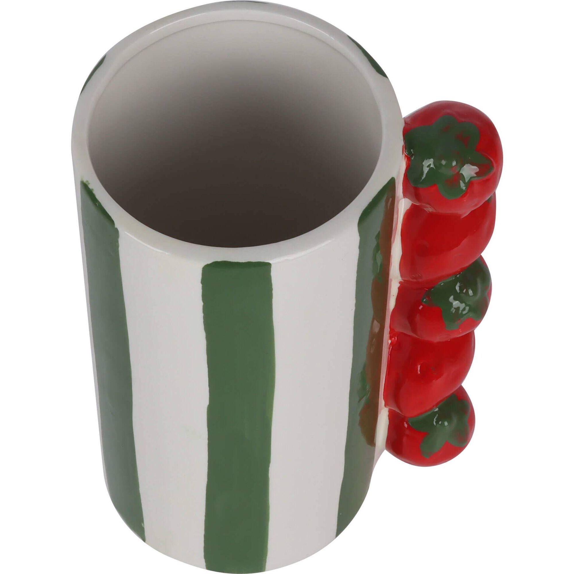 Jarra Riscas Verdes com Asa de Morangos