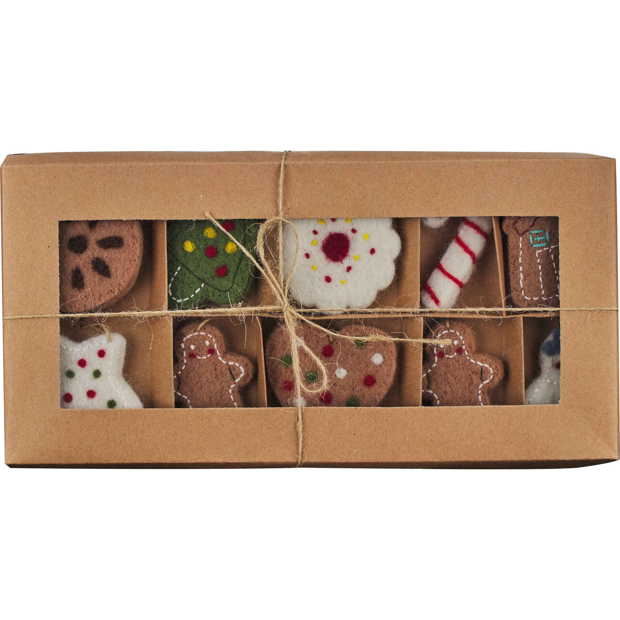 Conjunto Mini Ornamentos Feltro Gingerbread