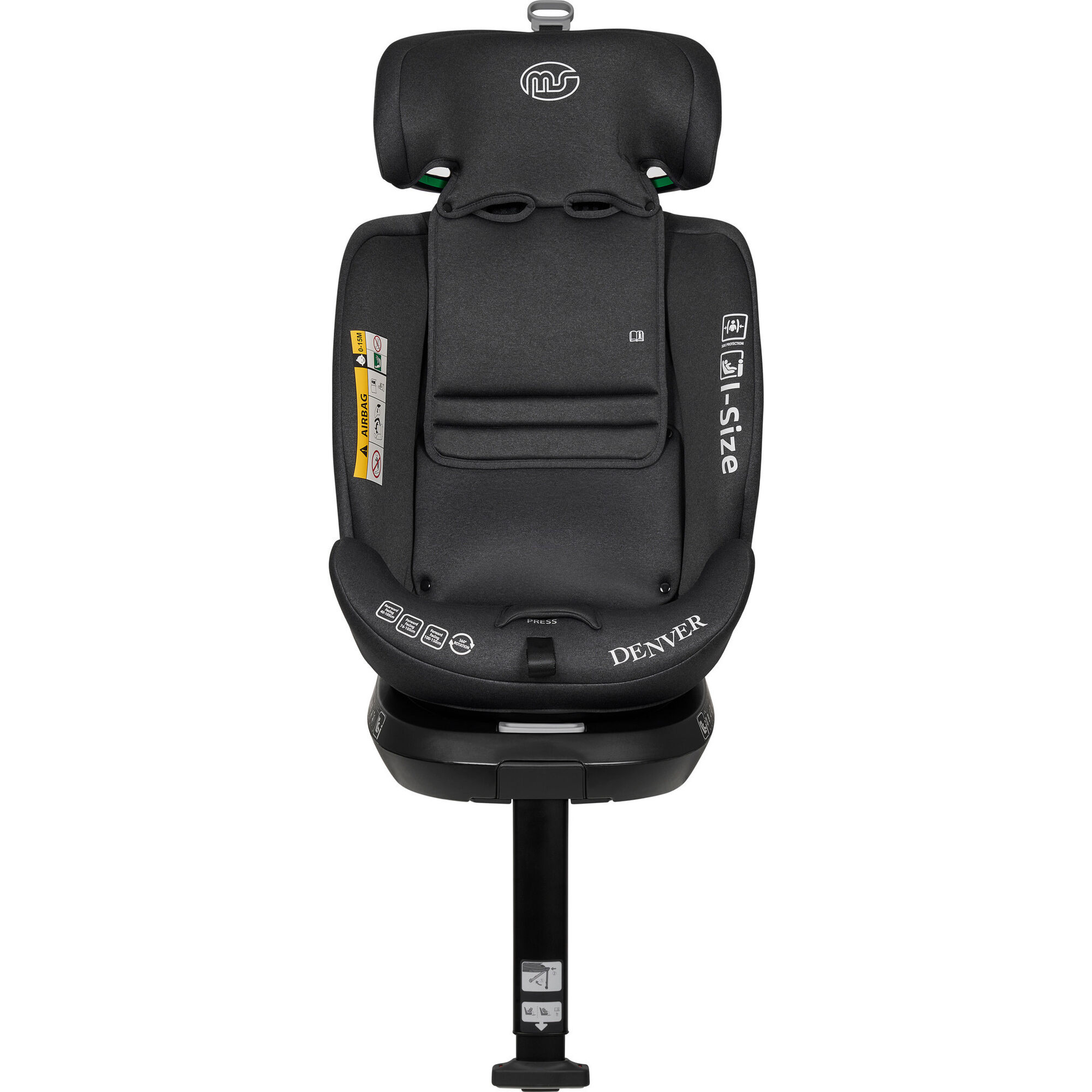 Cadeira Auto I-Size 40-150cm Isofix Rotativa Cinza Denver
