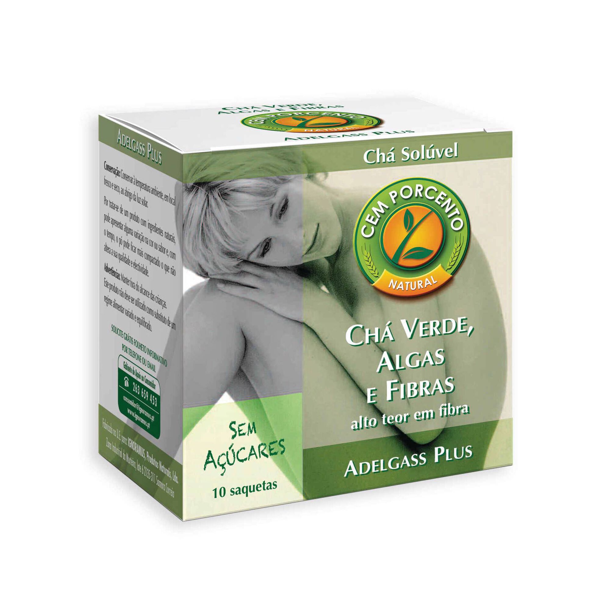 Chá Verde, Algas e Fibras Adelgass Plus Saquetas
