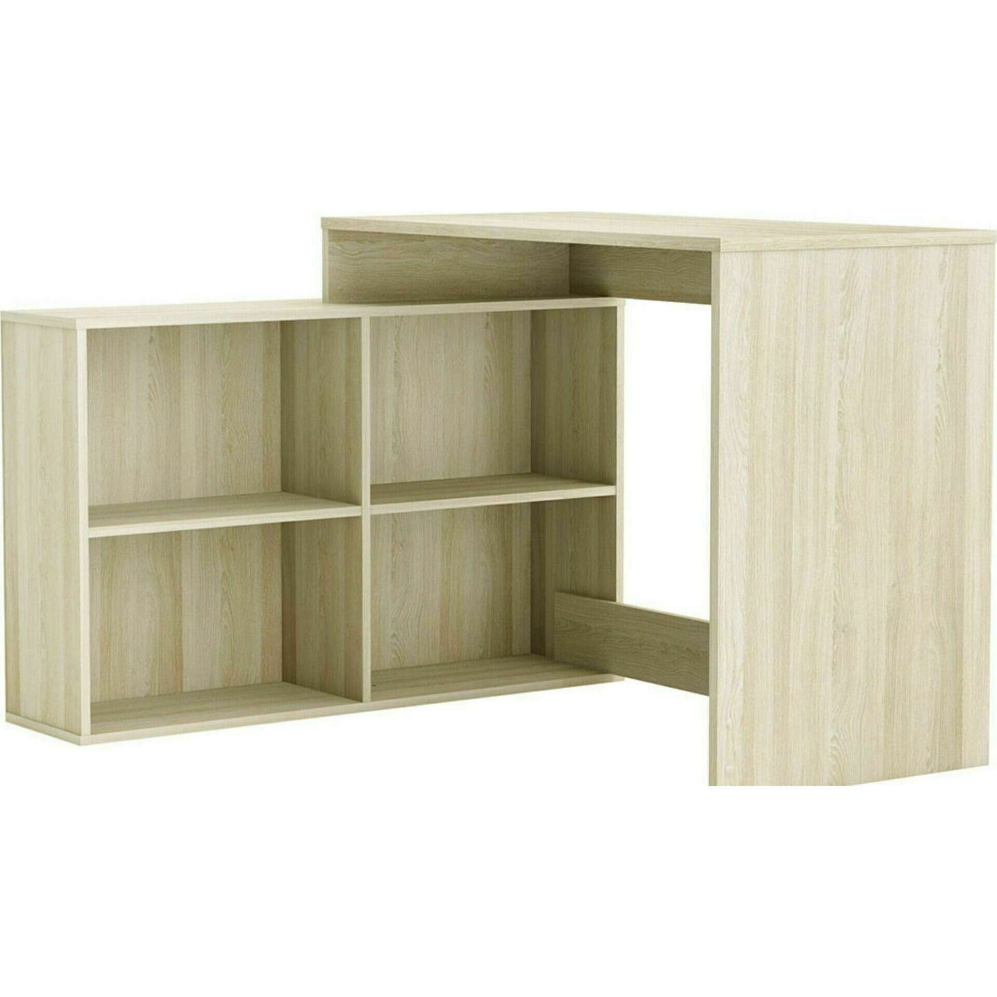 Secretária de Canto com Prateleiras 112x101 x77cm Carvalho Corner Secretária de Canto com Prateleiras 112x101 x77cm Carvalho Corner