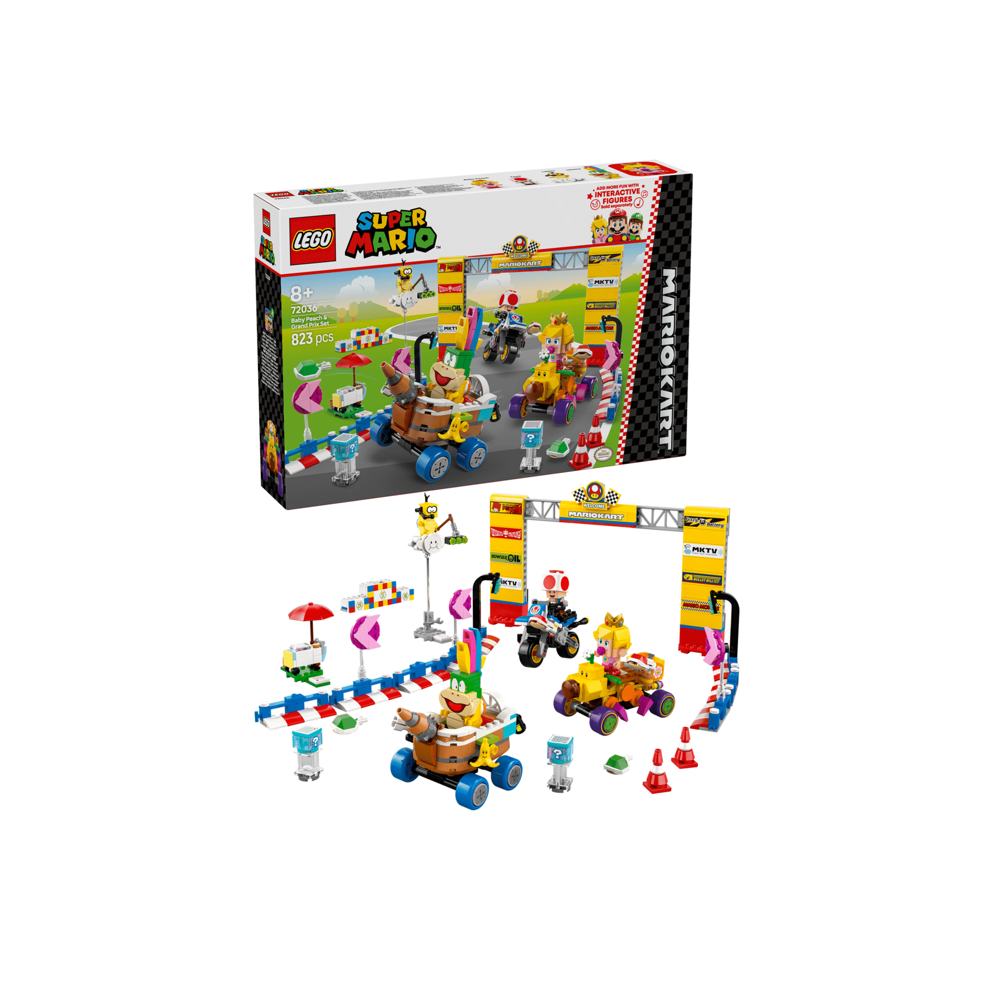 Mario Kart – Conjunto Peach Bebé e Grande Prémio - 72036 Mario Kart – Conjunto Peach Bebé e Grande Prémio - 72036