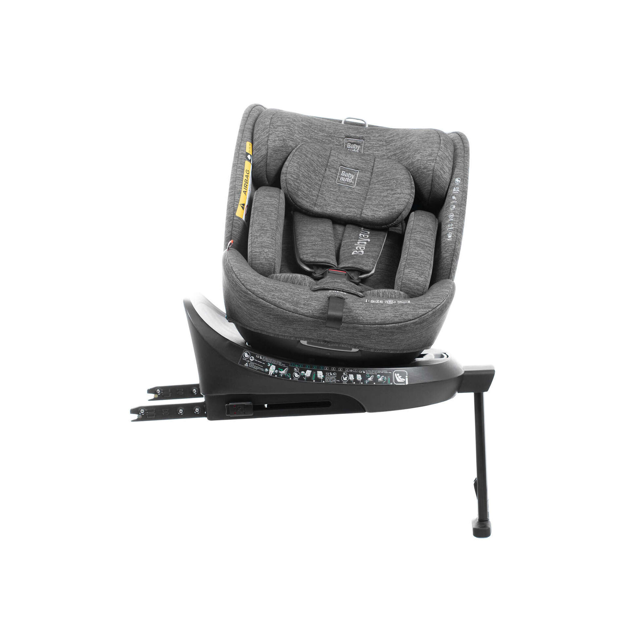 Cadeira Auto I-Size 40-150cm Isofix Rotativa Antracite Core Babyauto