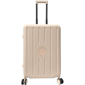 Mala de Viagem M&eacute;dia 4 Rodas Bege Marshmallow
