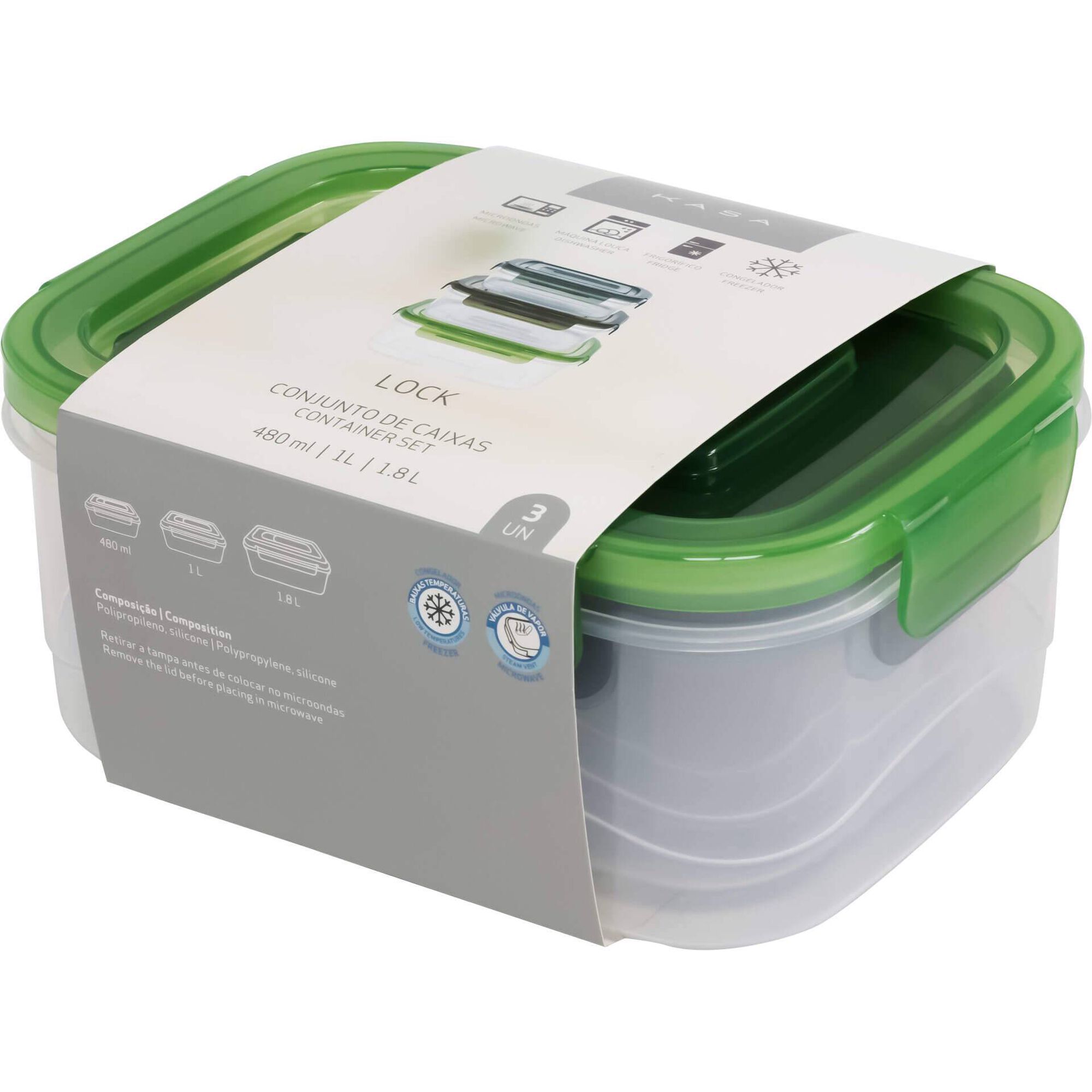 Conjunto de 3 Caixas Herm&eacute;ticas Lock Pickn'Go Kasa