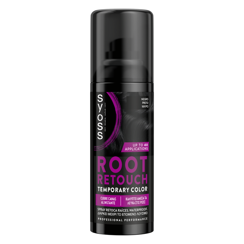 Coloração Retoca Raízes Spray Root Retouch Preto Syoss