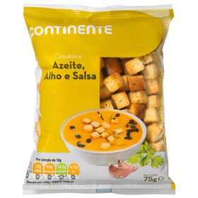 Croutons com Azeite, Alho e Salsa