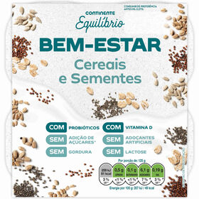 Iogurte Peda&ccedil;os Bem-Estar Cereais e Sementes sem Lactose Continente Equil&iacute;brio