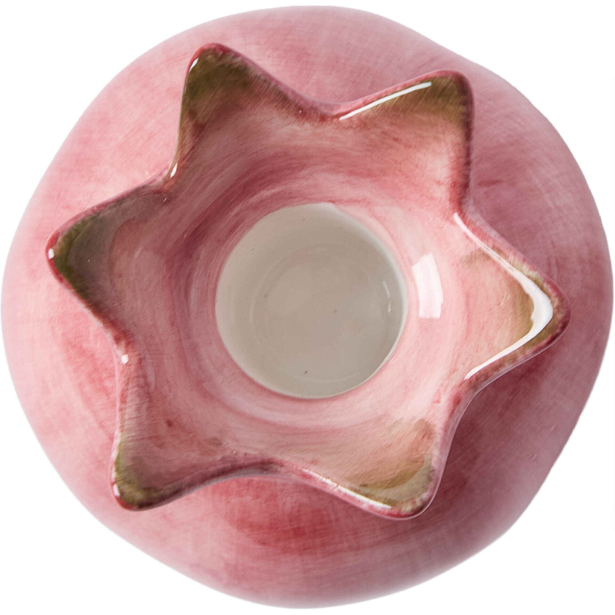 Porta Vela Beterraba 8x9cm Rosa Kasa