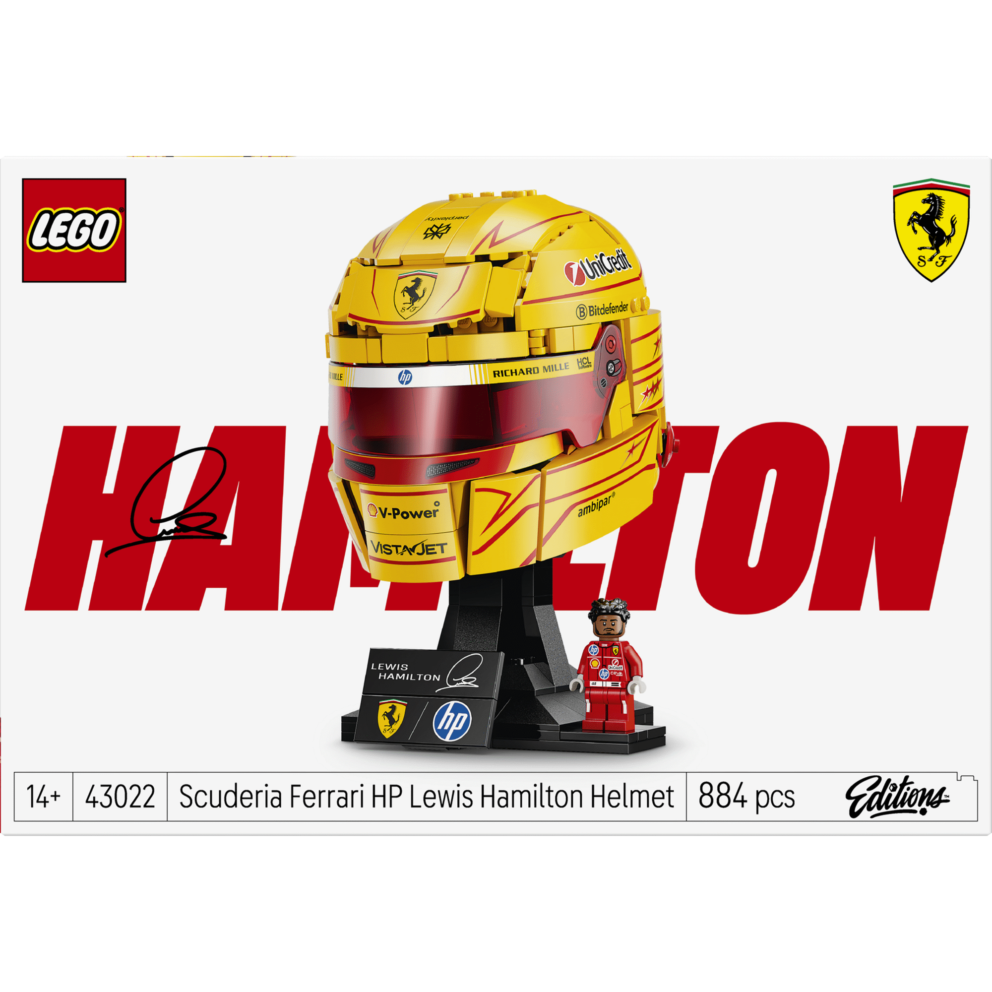 LEGO - Capacete Scuderia Ferrari HP de Lewis Hamilton - 43022