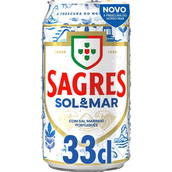 Cerveja em Lata com Álcool Sol & Mar Sagres