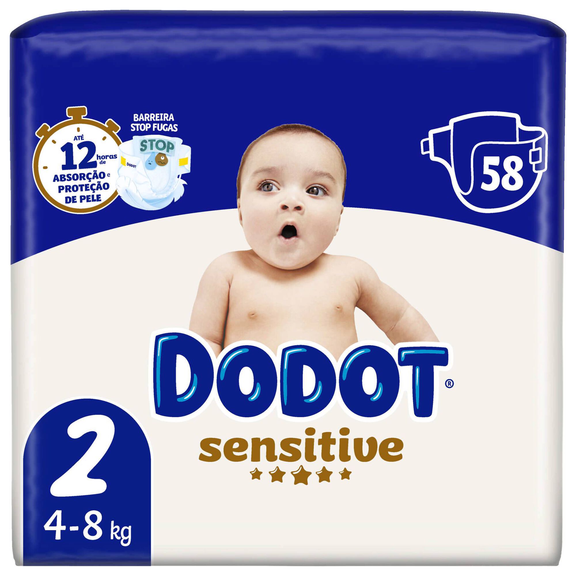 Fraldas Sensitive 4-8kg T2 Fraldas Sensitive 4-8kg T2