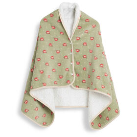 Manta Poncho Flores Verde Manta Poncho Flores Verde