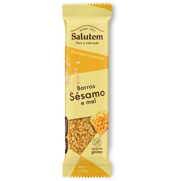 Barra de Sésamo e Mel sem Glúten Salutem