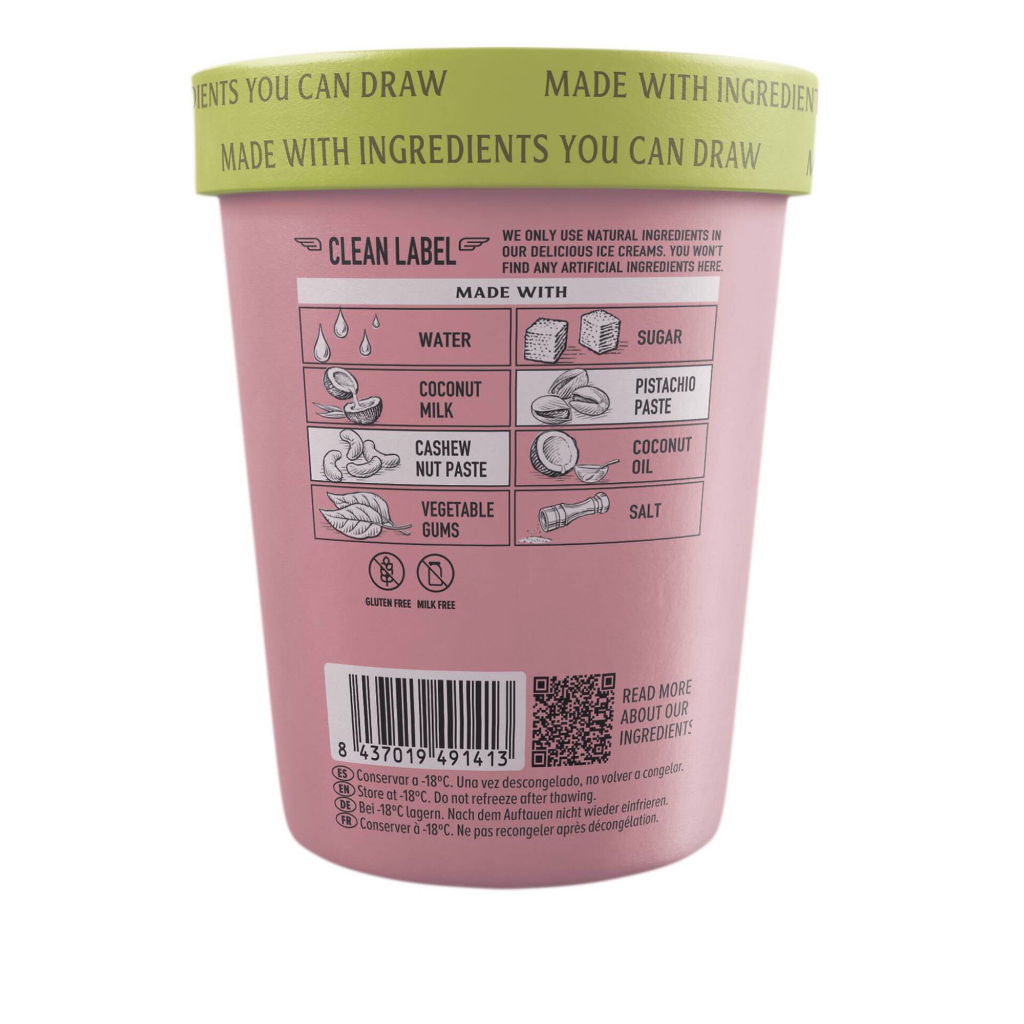 Gelado Pist&aacute;cio Vegan sem Gl&uacute;ten