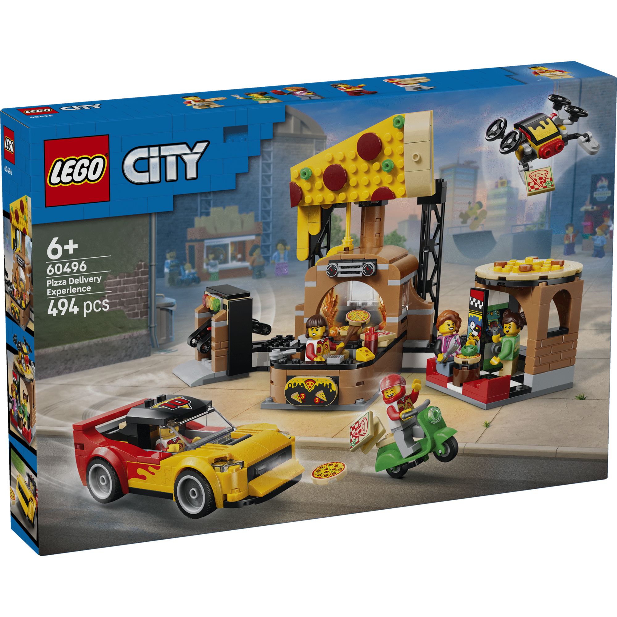 LEGO City - Experi&ecirc;ncia de Entregas de Pizza com Ve&iacute;culos - 60496