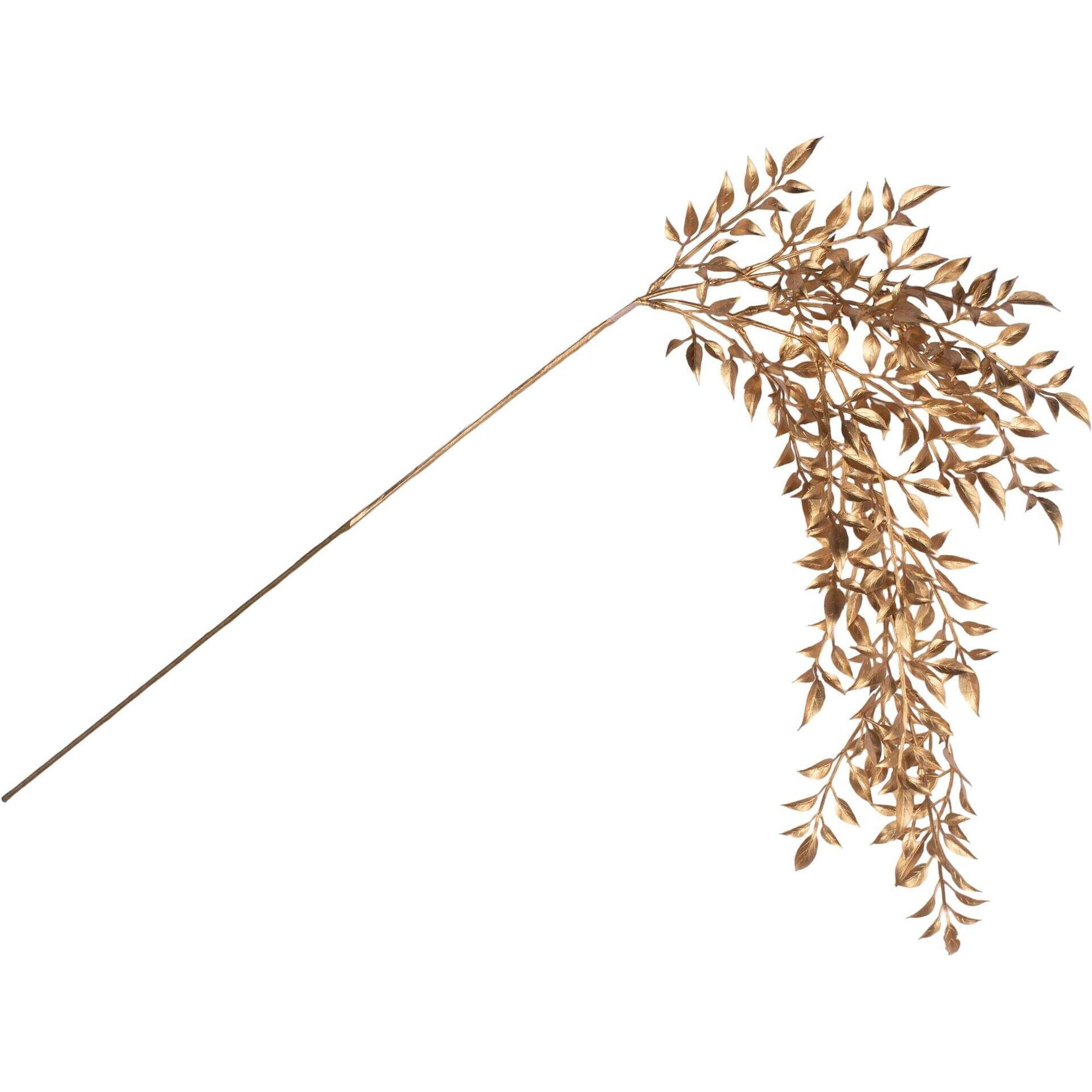 Haste Folhas Pequenas Dourado Kasa