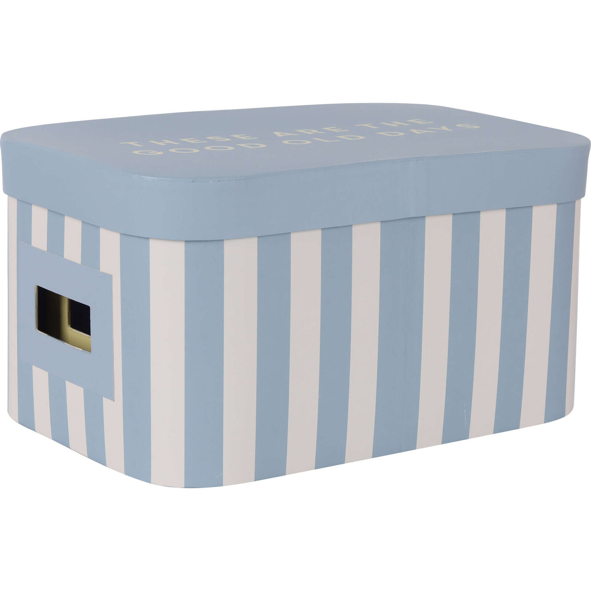 Caixa Riscas Largas Azuis 30x20,5x15,5cm Kasa