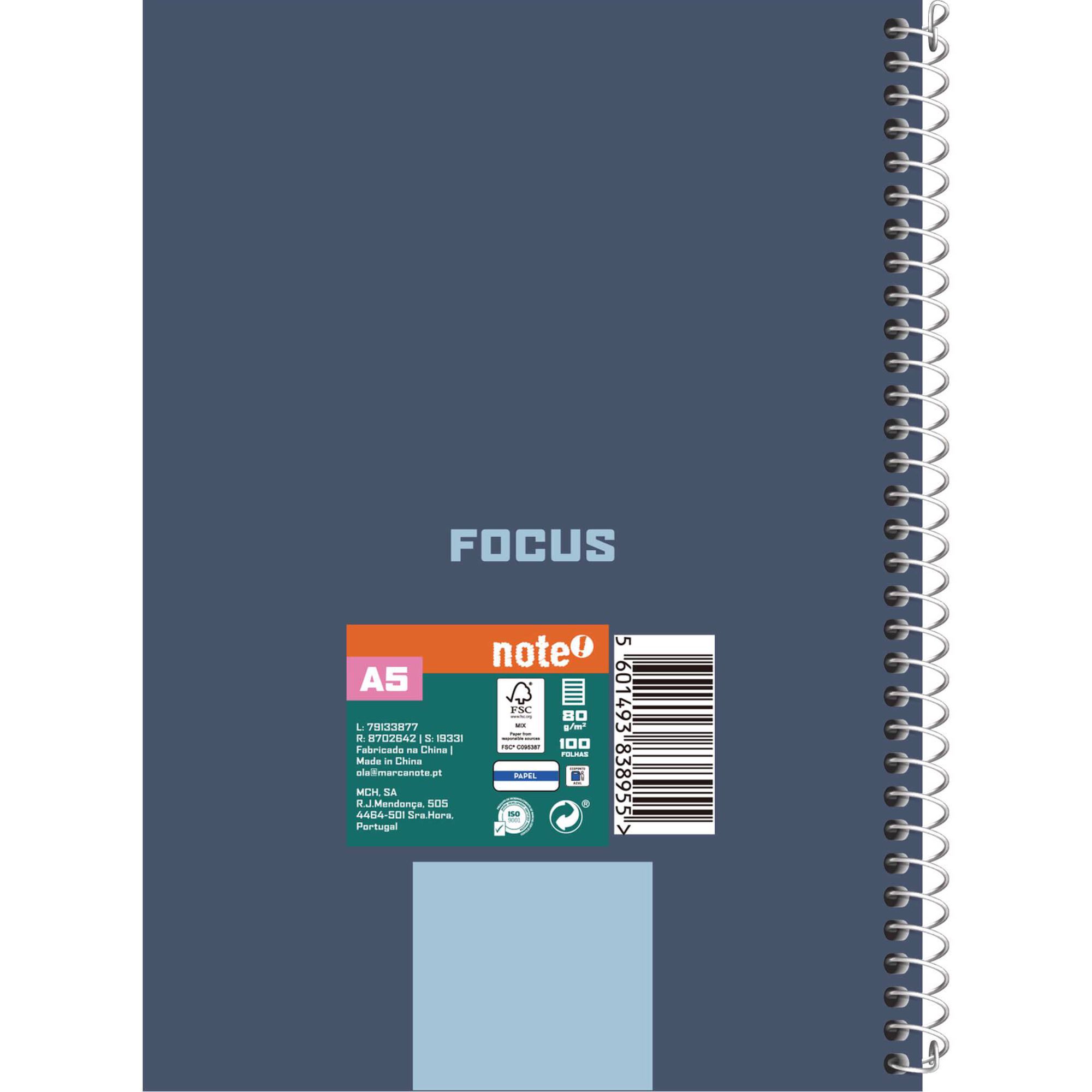 Caderno A5 100 Folhas Pautado (v&aacute;rias cores) Note!
