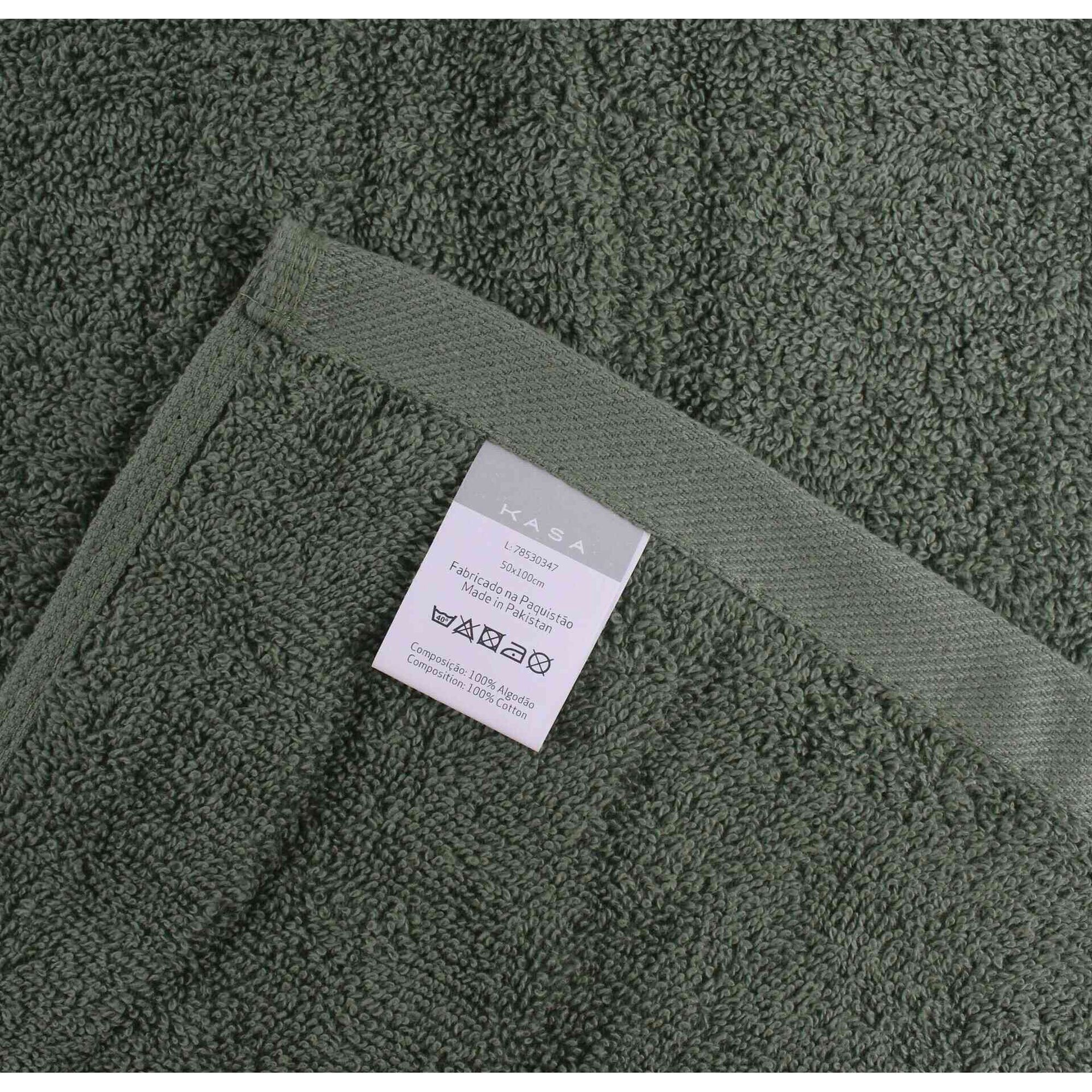 Toalha M&atilde;os Suave Verde Kasa
