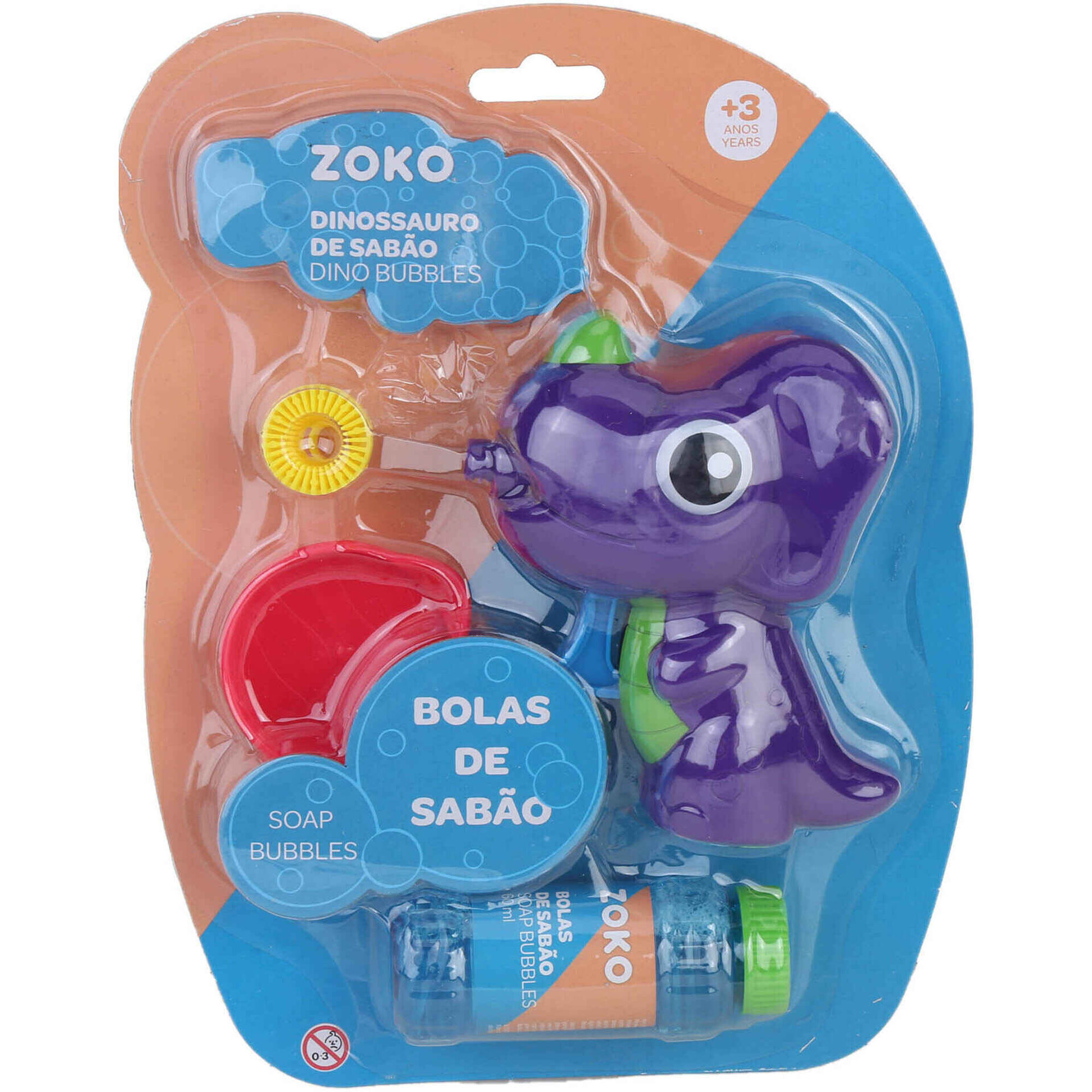 Zoko - Pistola de Bolinhas de Sab&atilde;o Dinossauro (V&aacute;rios Modelos)