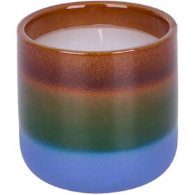 Vela em Copo Degrad&eacute;e 550g Verde e Azul Kasa