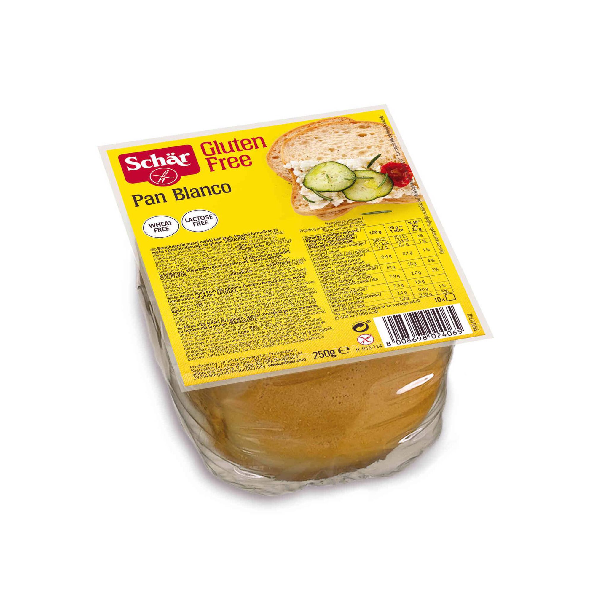 Pão Branco Fatiado sem Glúten