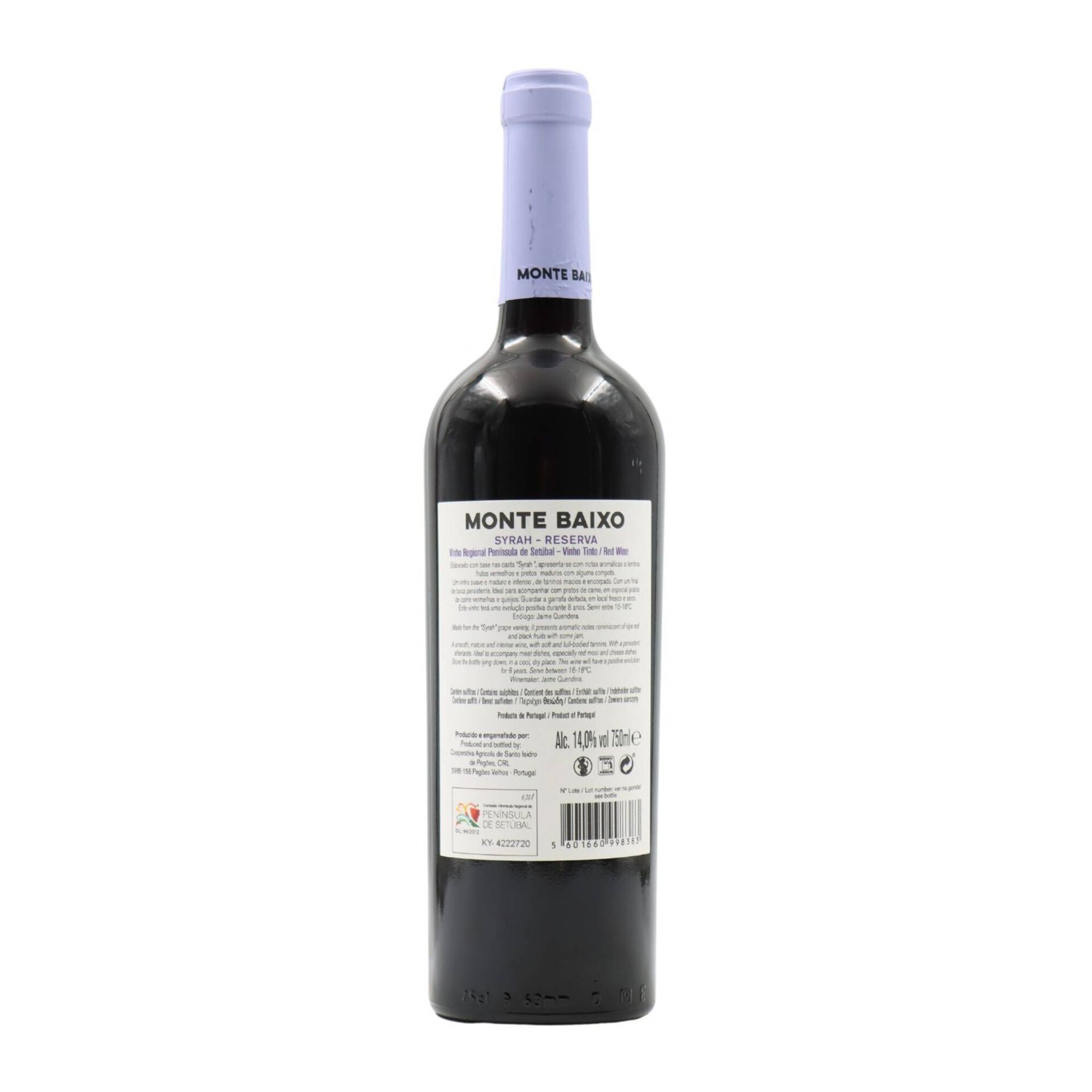 Monte Baixo Pen&iacute;nsula De Set&uacute;bal Syrah Pen&iacute;sula De Set&uacute;bal Vinho Tinto
