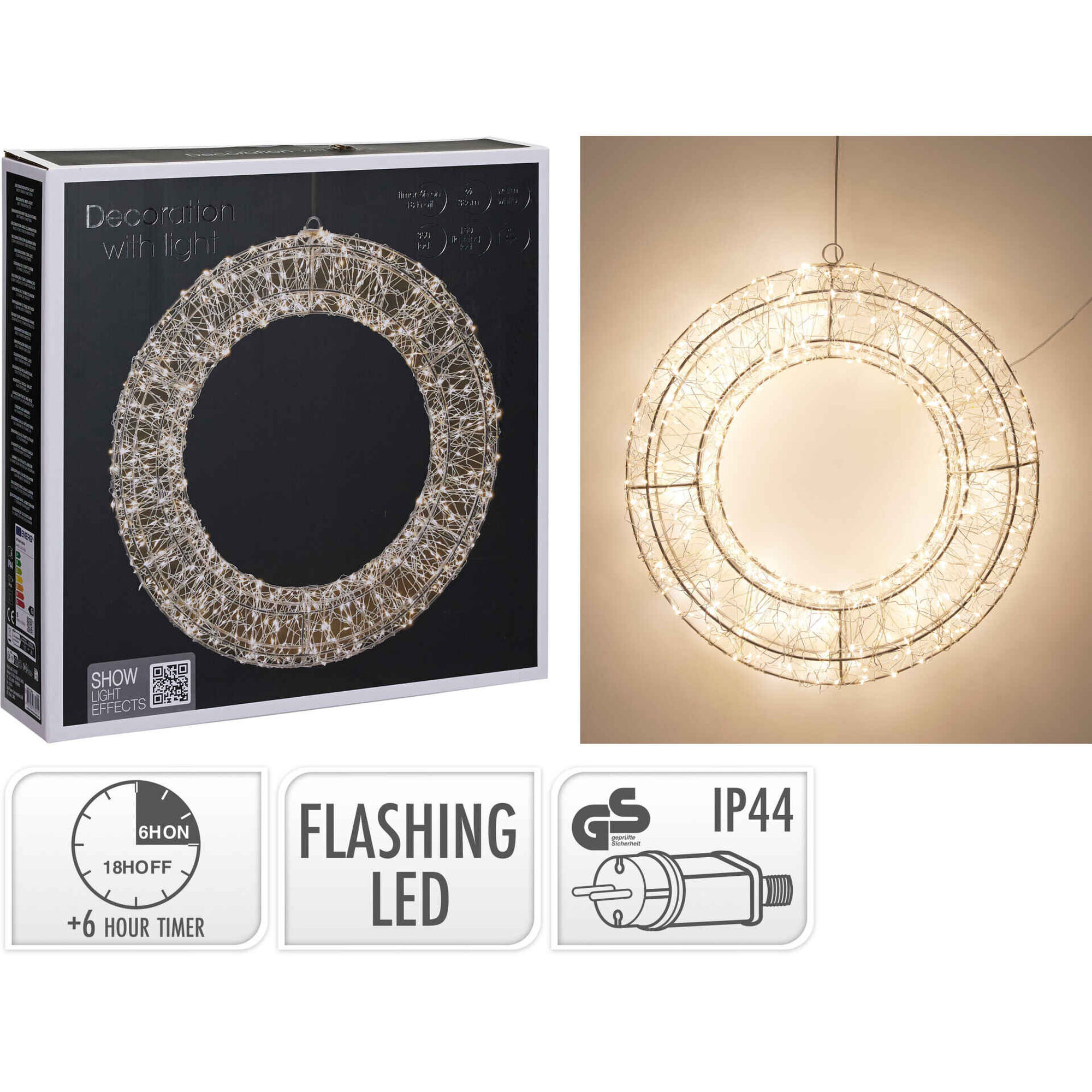 Coroa 500 Leds Branco Quente