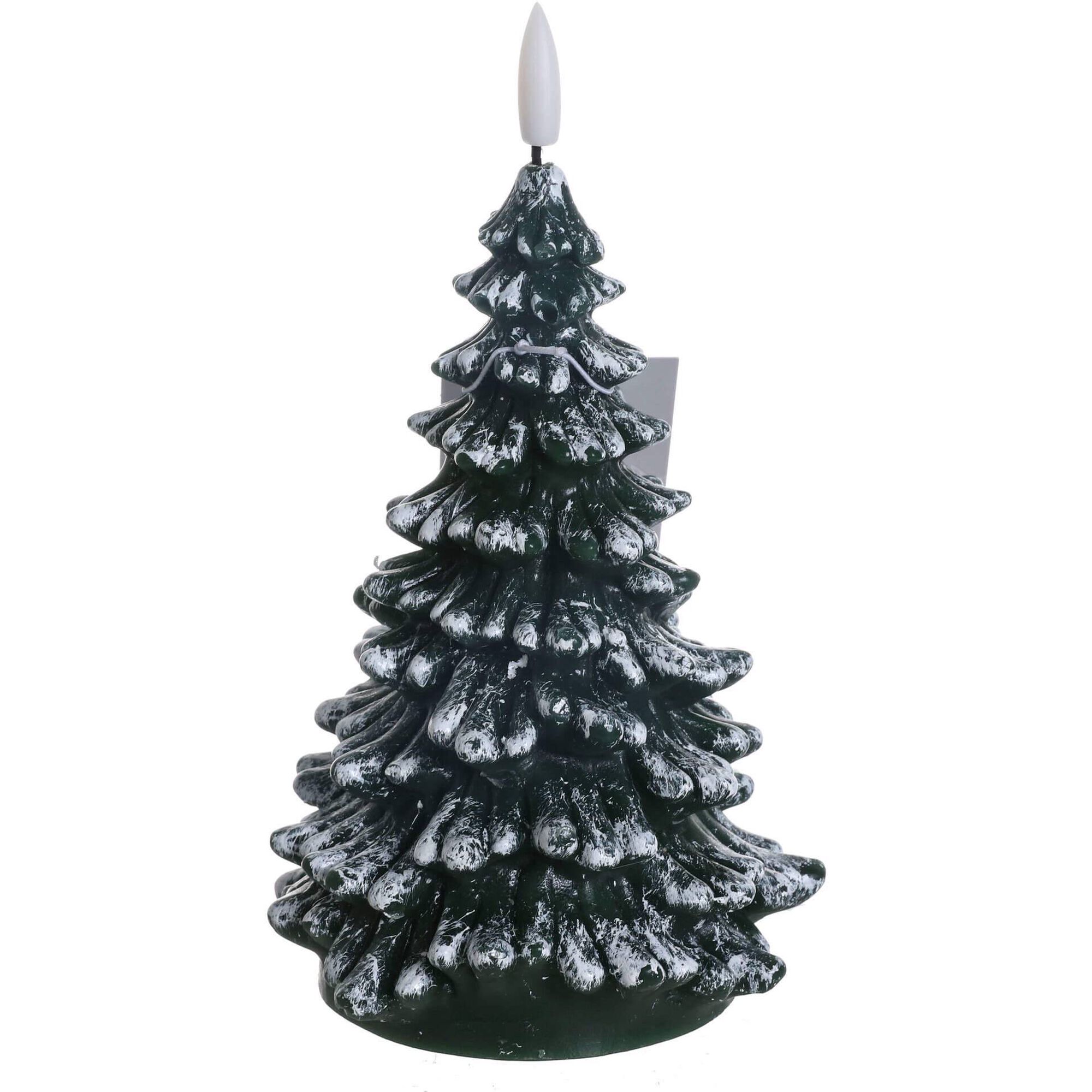 Vela LED 240g Árvore Natal com Neve