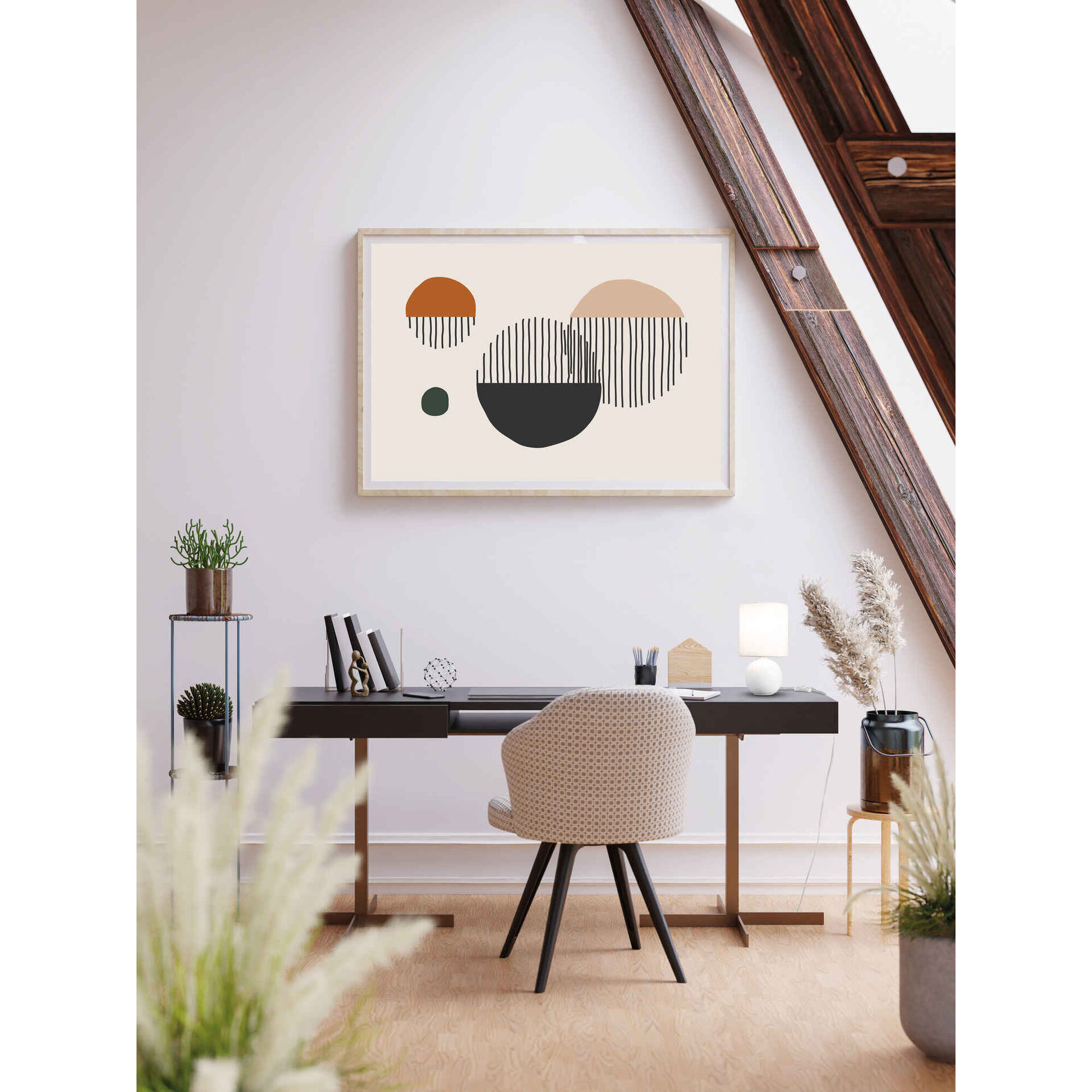 Candeeiro de Mesa Redondo Branco Strindberg