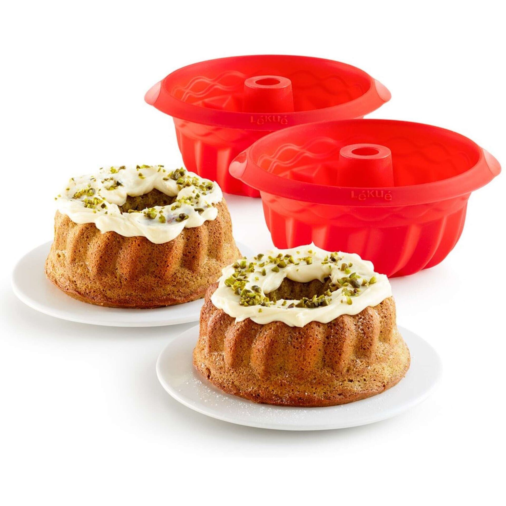 Conjunto 2 Formas Mini-Savarin Silicone L&eacute;ku&eacute;