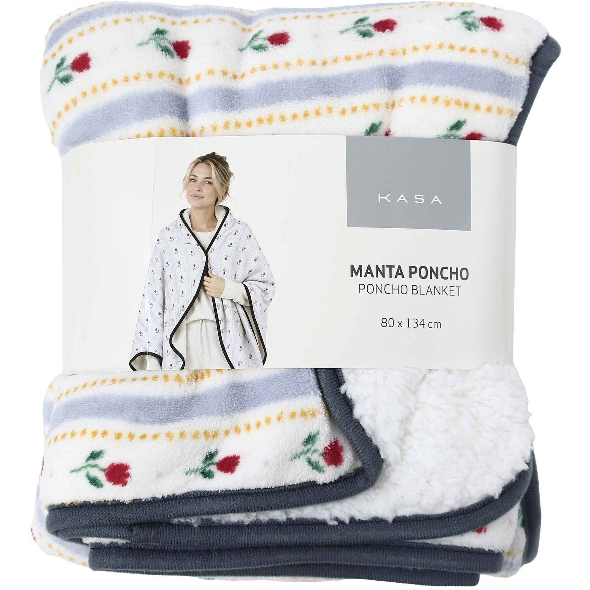 Manta Poncho Tulipas Rustic Country Kasa