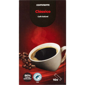Caf&eacute; Sol&uacute;vel Cl&aacute;ssico Saquetas Continente