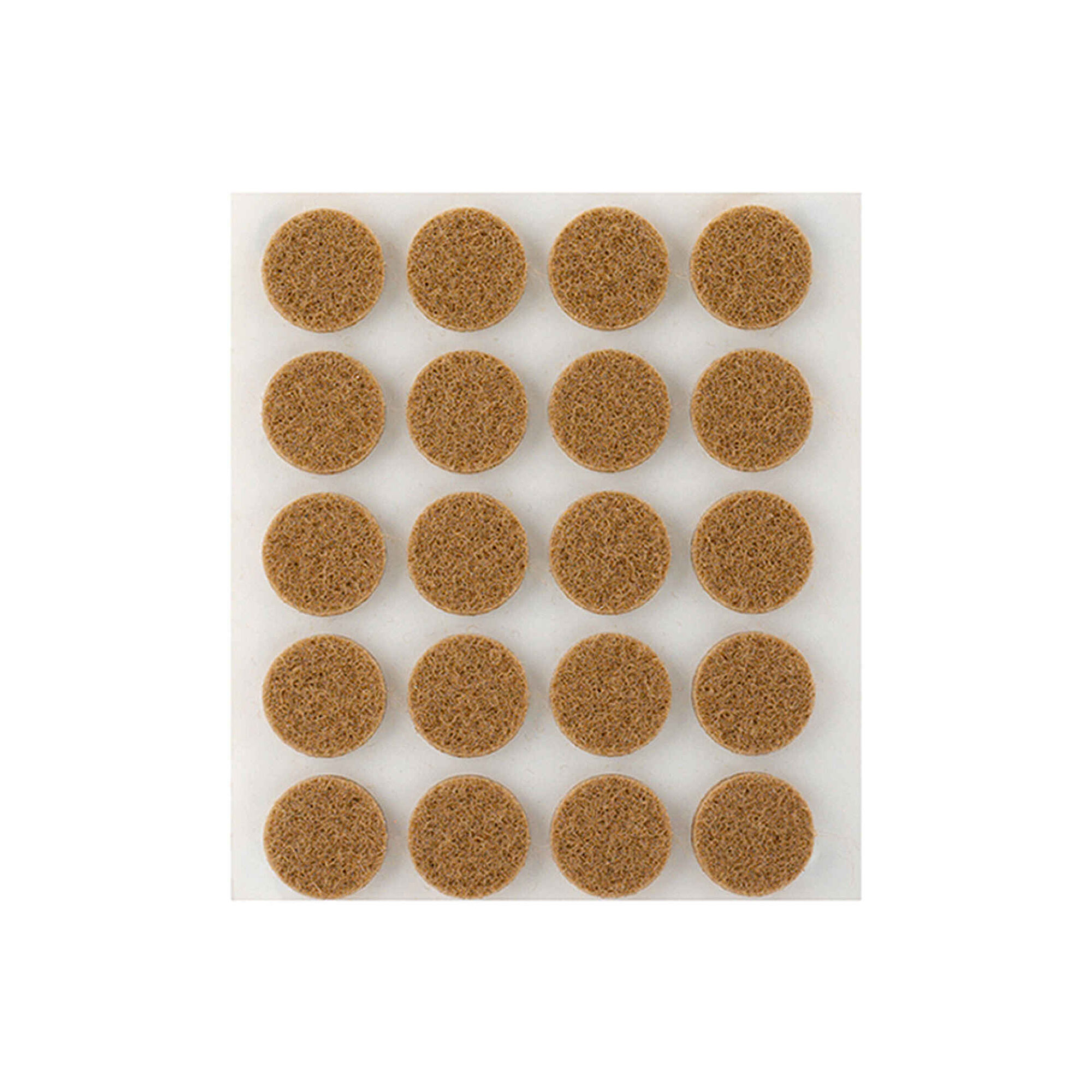 Feltros Adesivos Redondos 17mm Castanhos