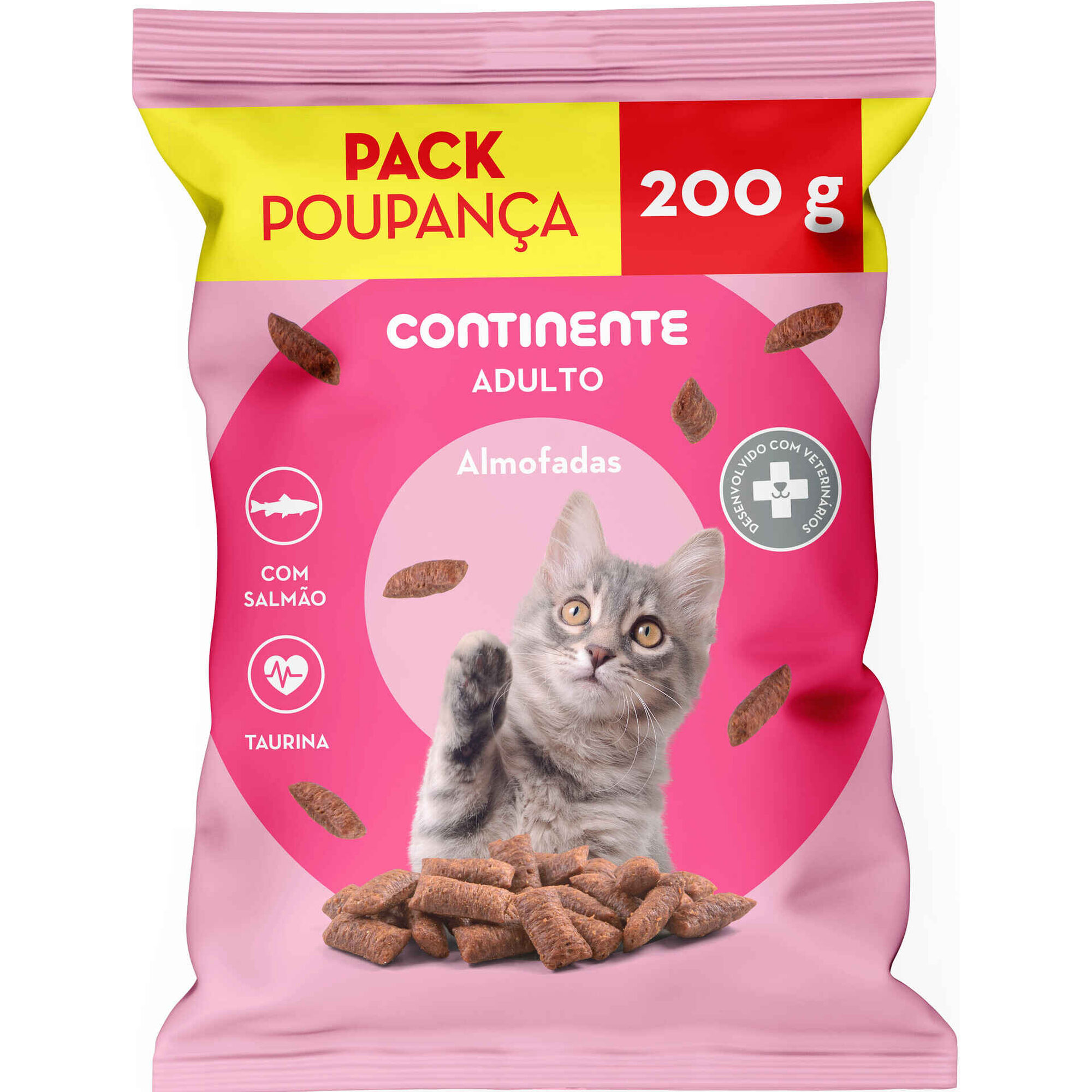Snack para Gato Adulto Almofadas Salmão Snack para Gato Adulto Almofadas Salmão