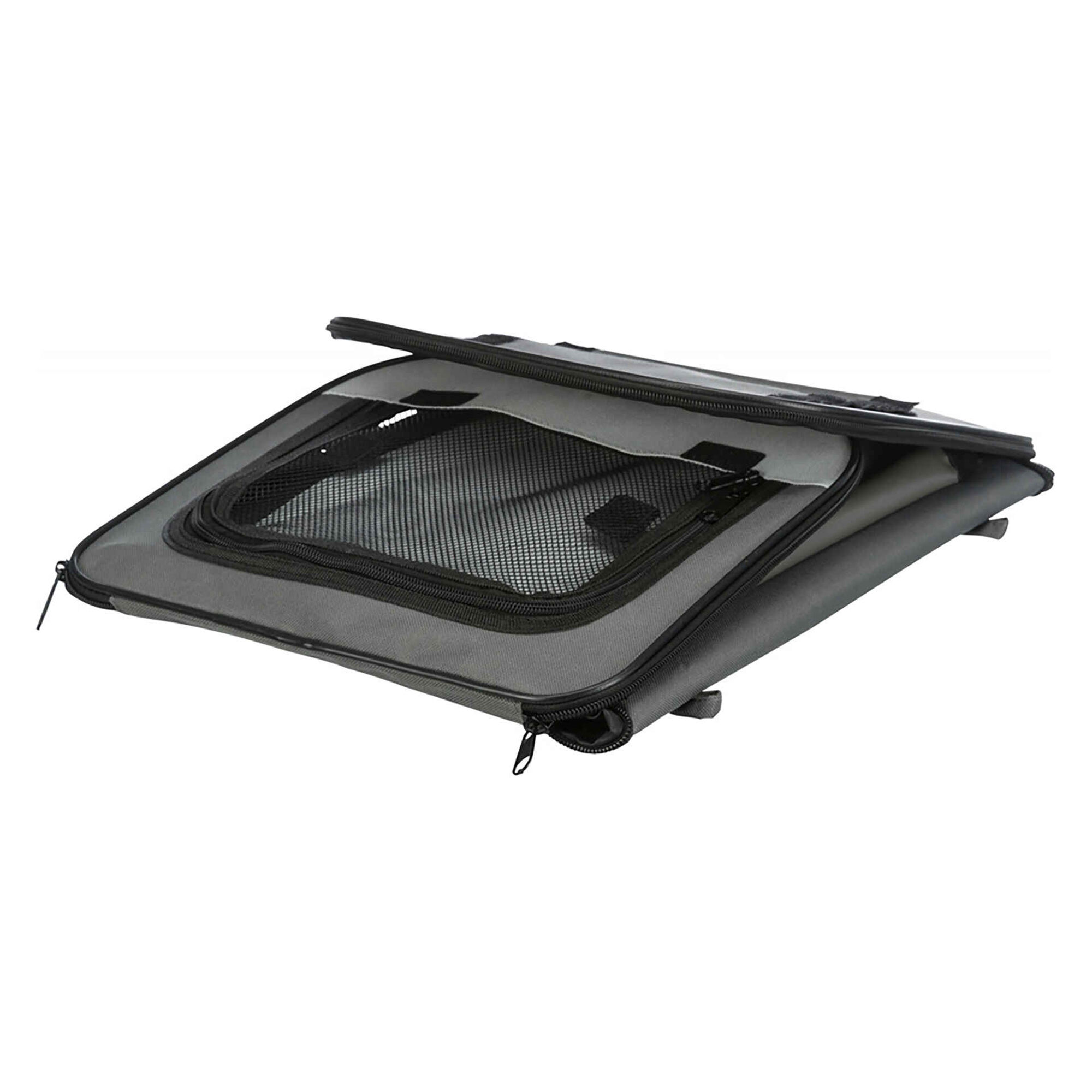 Transportadora para C&atilde;o Tecido Azul Nylon Tcamp 32x32x37 cm