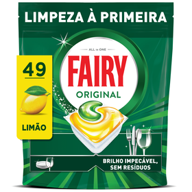 Detergente M&aacute;quina Loi&ccedil;a Pastilhas Original Lim&atilde;o Fairy