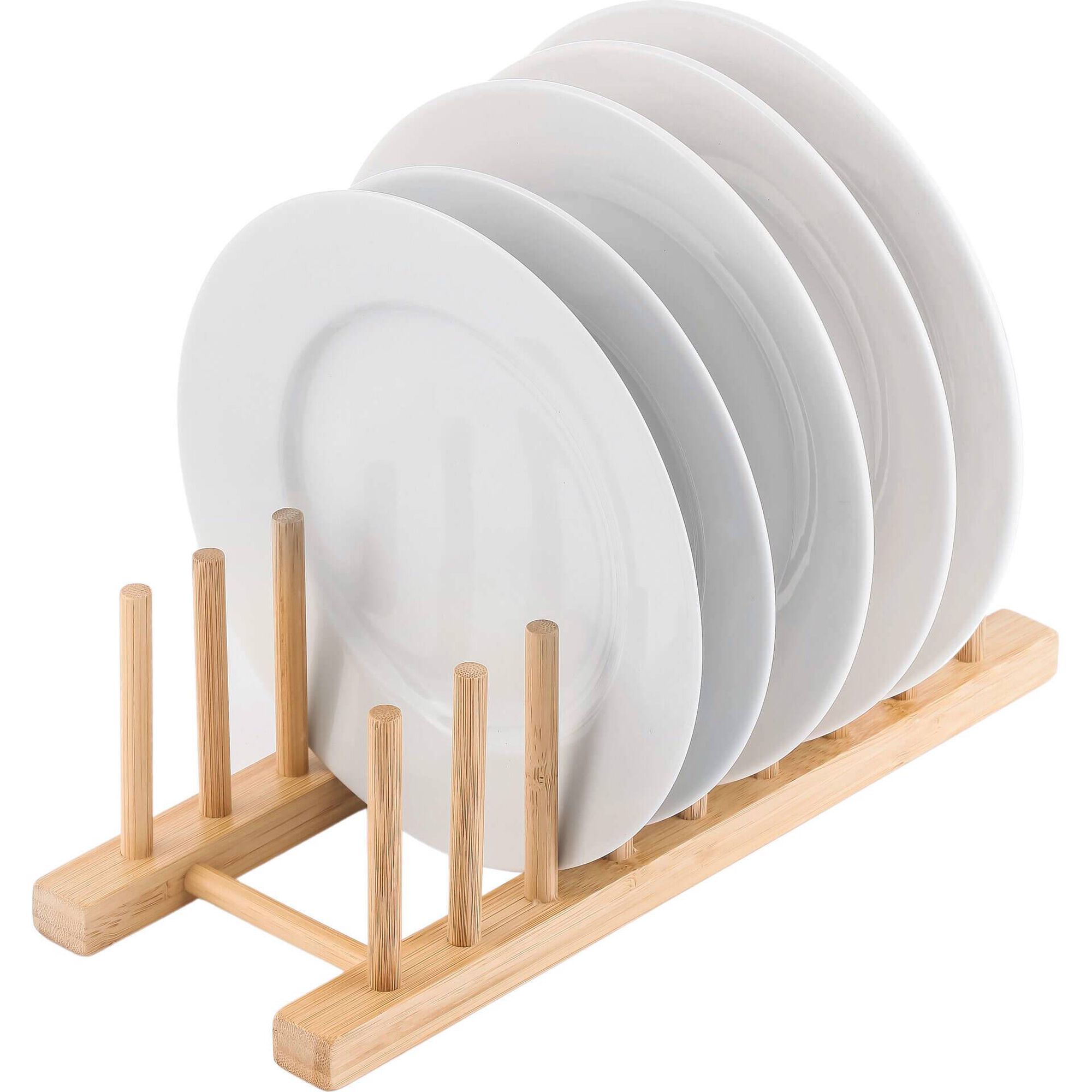 Suporte Pratos Bambu