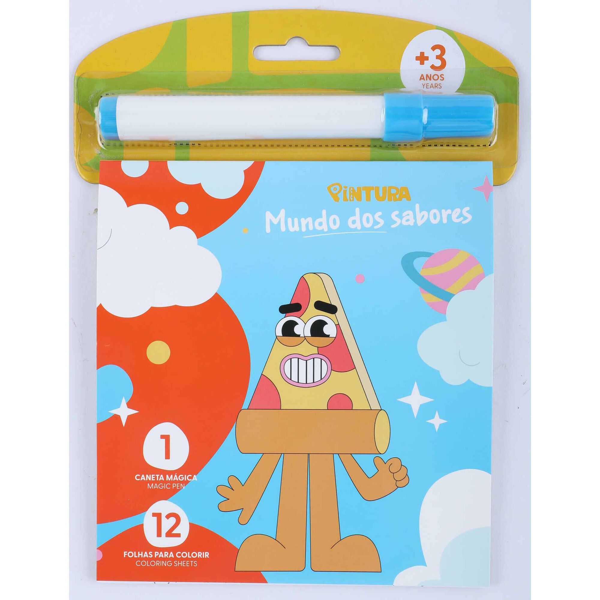 Kit Bloco de Colorir com Caneta M&aacute;gica (v&aacute;rios modelos)