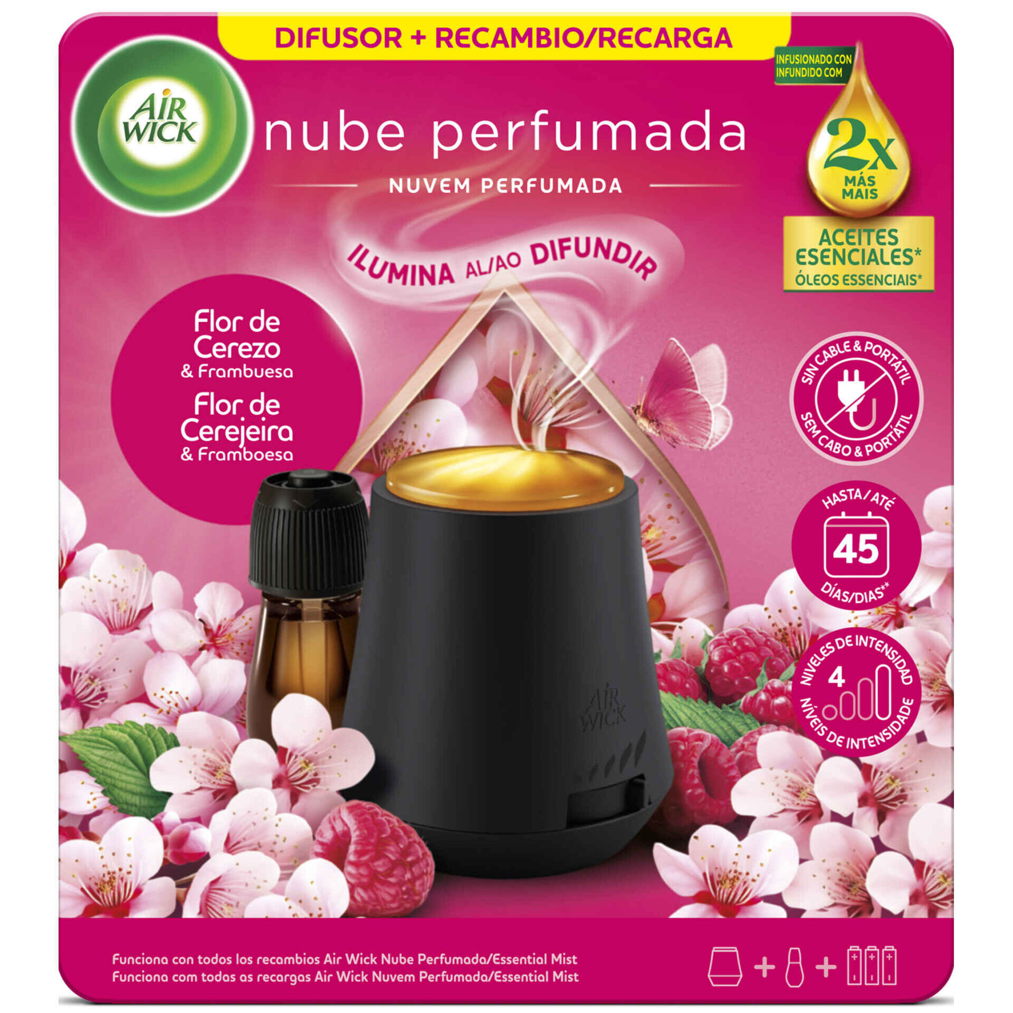 Ambientador Difusor Essential Mist Flor de Cerejeira