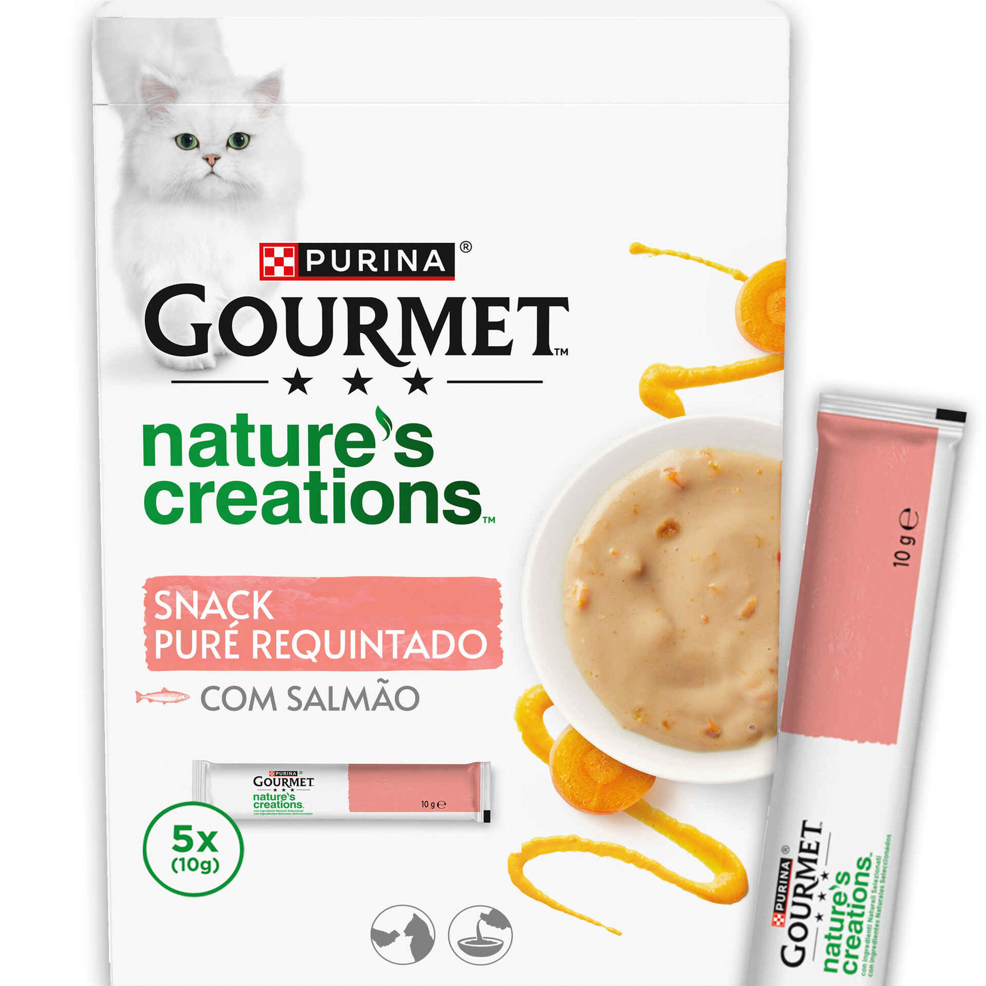 Snack para Gato Adulto Pur&eacute; Salm&atilde;o