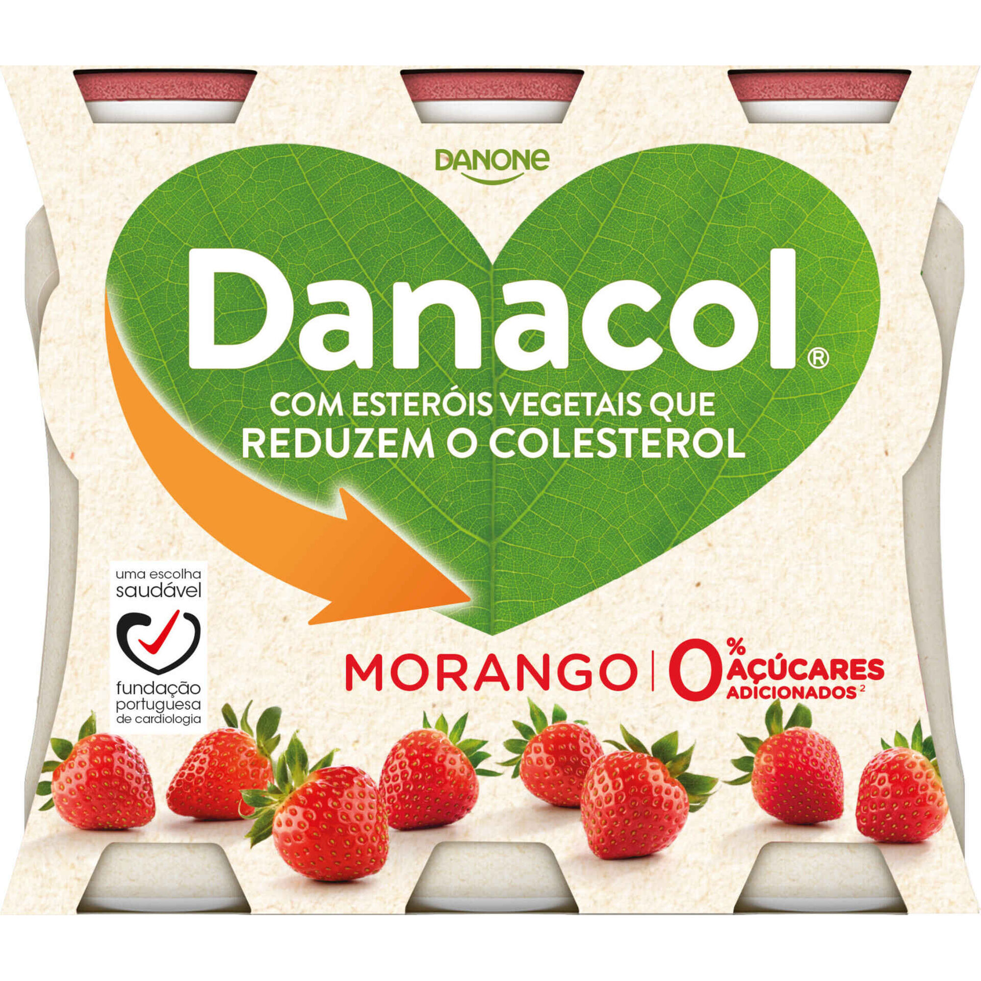 Iogurte L&iacute;quido Reduz Colesterol Morango