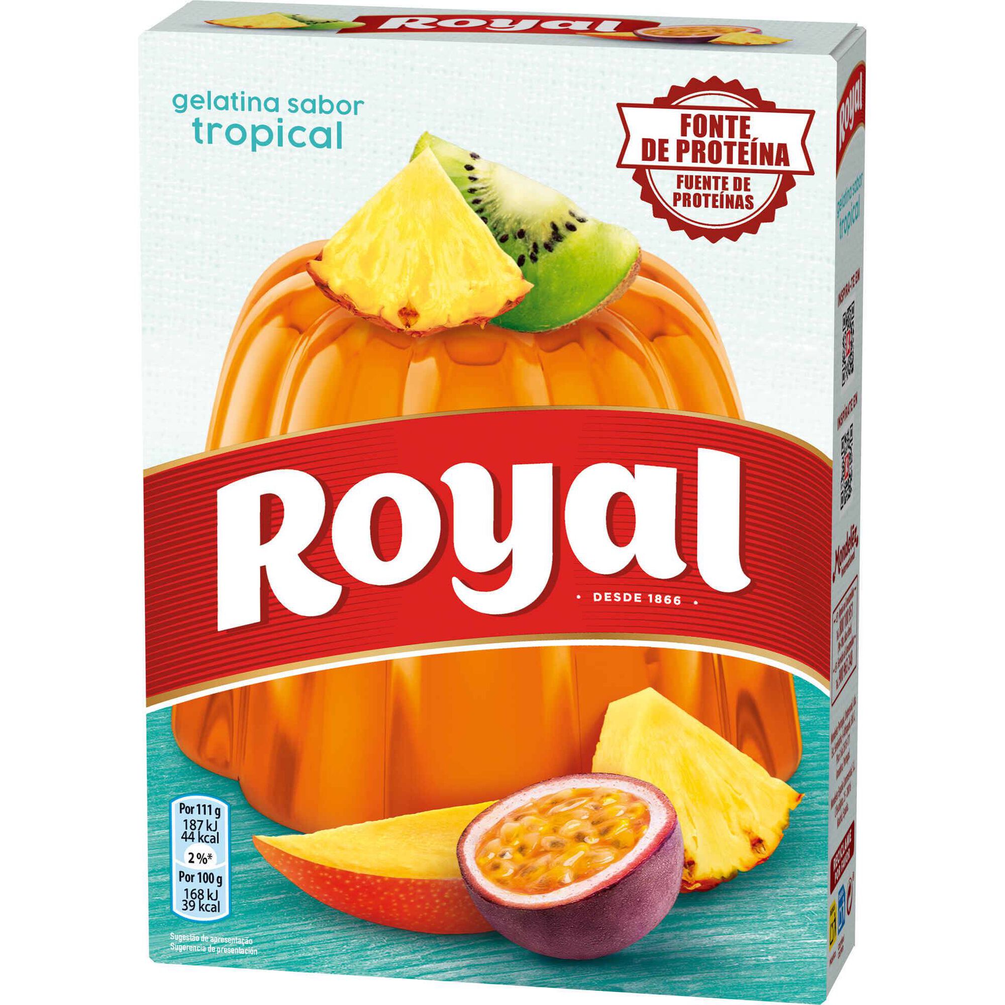 Gelatina em P&oacute; de Frutos Tropicais Royal